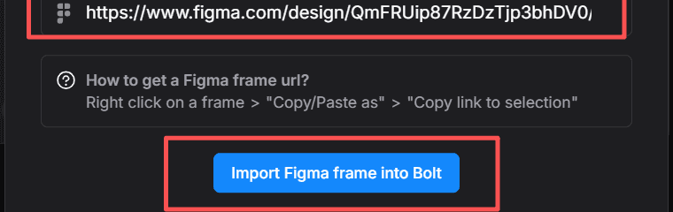 粘贴链接后导入 Figma frame